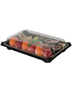 BANDEJA SUSHI NEGRA + TAPA