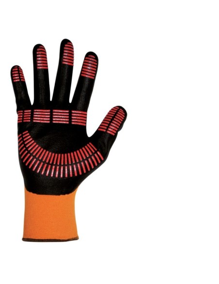 guante de nitrilo naranja safetop