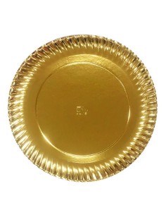PLATOS DE CARTON ORO